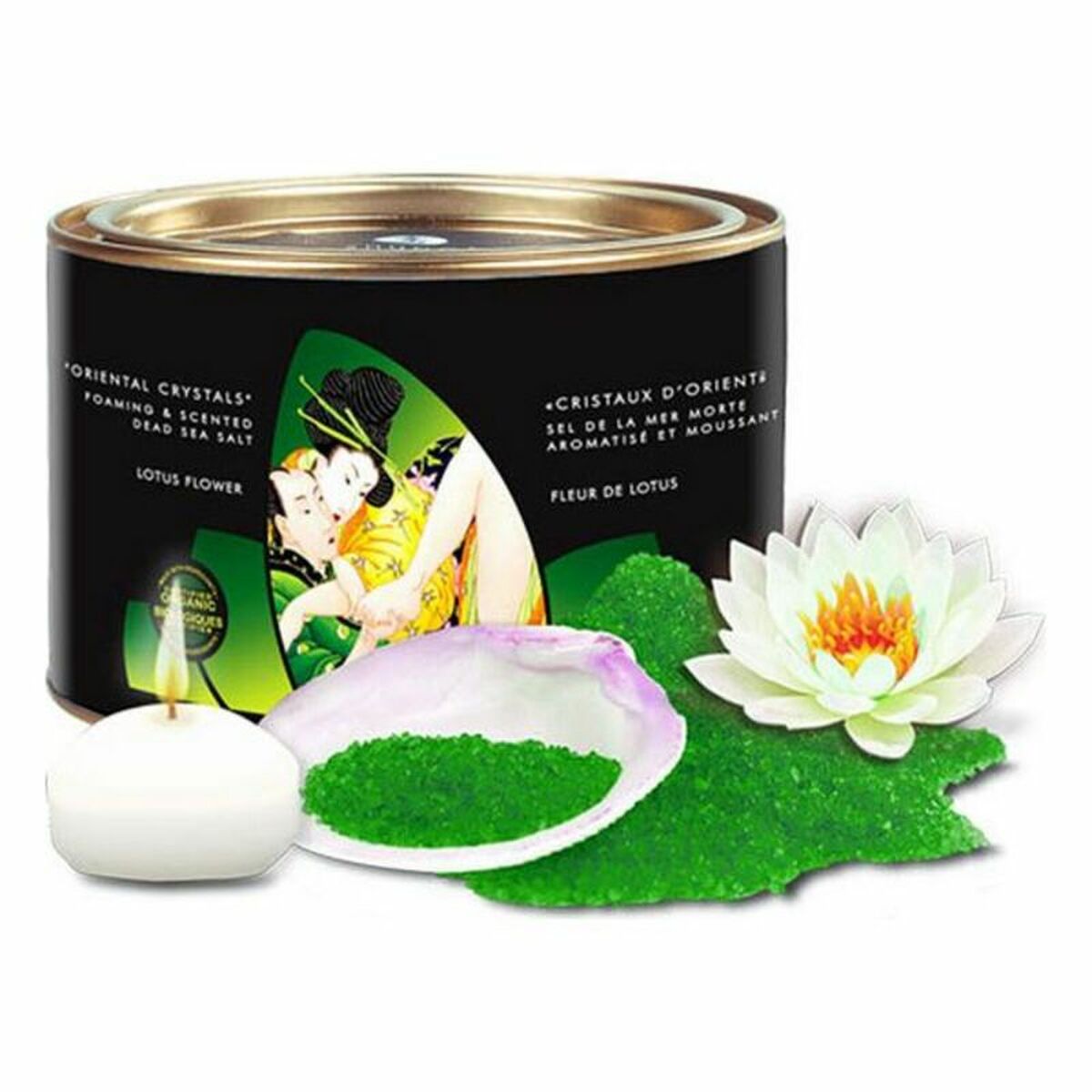 Vonios druska Shunga 9067027 (600 g) Lotuso gėlė