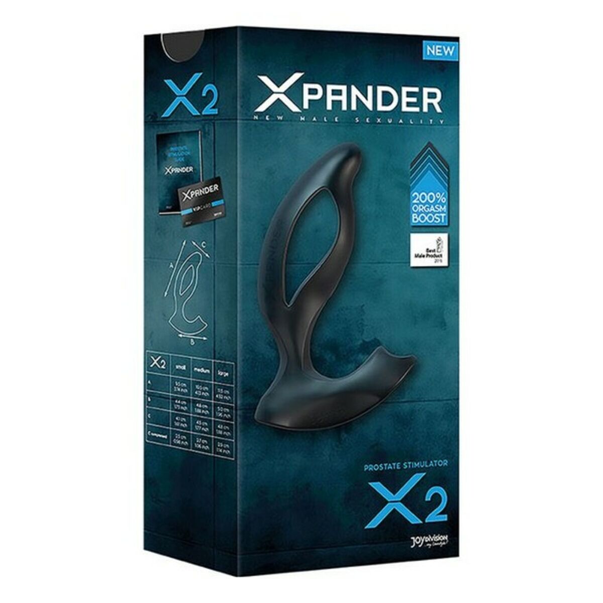 Xpander X2 Silikoninis Noir prostatos masažuoklis Joydivision 5152800000 (10,5 cm) Juoda